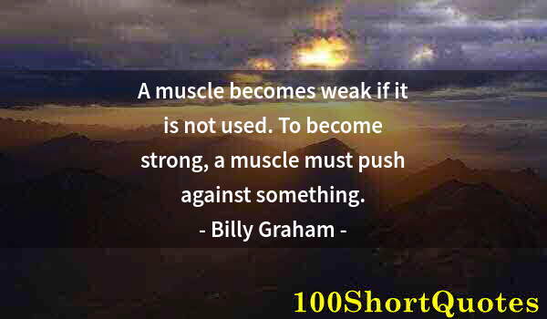 Quote by Albert Einstein: A muscle becomes weak if it is not used. To become strong, a muscle must push against something.