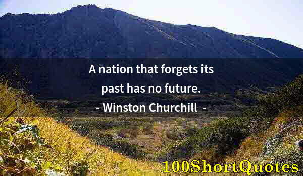 Quote by Albert Einstein: A nation that forgets its past has no future.