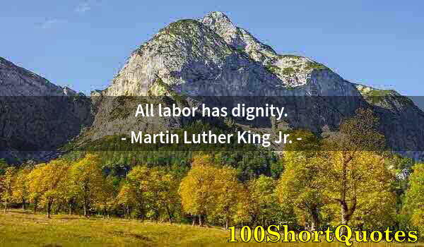 Quote by Albert Einstein: All labor has dignity.