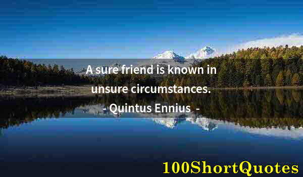 Quote by Albert Einstein: A sure friend is known in unsure circumstances.