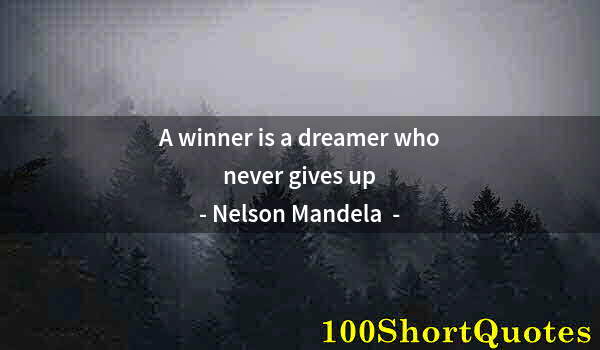 Quote by Albert Einstein: A winner is a dreamer who never gives up