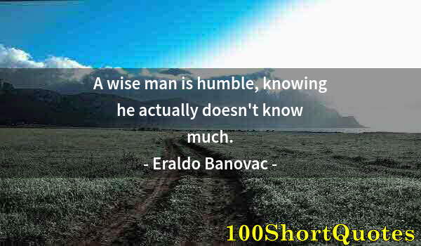 Quote by Albert Einstein: A wise man is humble, knowing he actually doesn't know much.