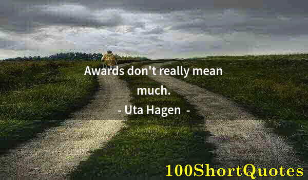 Quote by Albert Einstein: Awards don't really mean much.