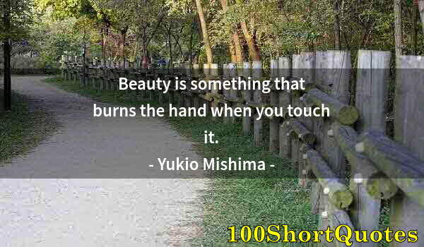 Quote by Albert Einstein: Beauty is something that burns the hand when you touch it.