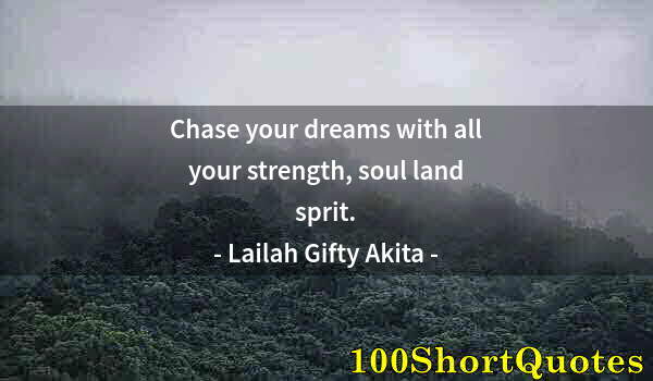 Quote by Albert Einstein: Chase your dreams with all your strength, soul land sprit.