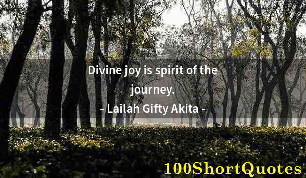 Quote by Albert Einstein: Divine joy is spirit of the journey.