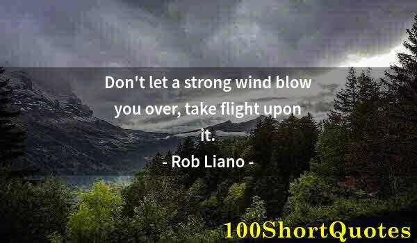 Quote by Albert Einstein: Don't let a strong wind blow you over, take flight upon it.