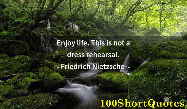 Quote by Albert Einstein: Enjoy life. This is not a dress rehearsal.