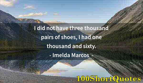 Quote by Albert Einstein: I did not have three thousand pairs of shoes, I had one thousand and sixty.