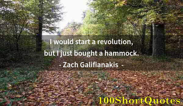 Quote by Albert Einstein: I would start a revolution, but I just bought a hammock.