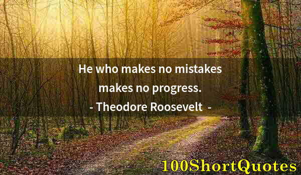 Quote by Albert Einstein: He who makes no mistakes makes no progress.