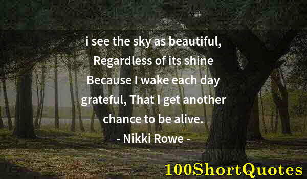 Quote by Albert Einstein: i see the sky as beautiful, Regardless of its shine Because I wake each day grateful, That I get ano...