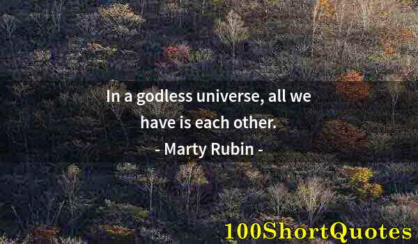 Quote by Albert Einstein: In a godless universe, all we have is each other.