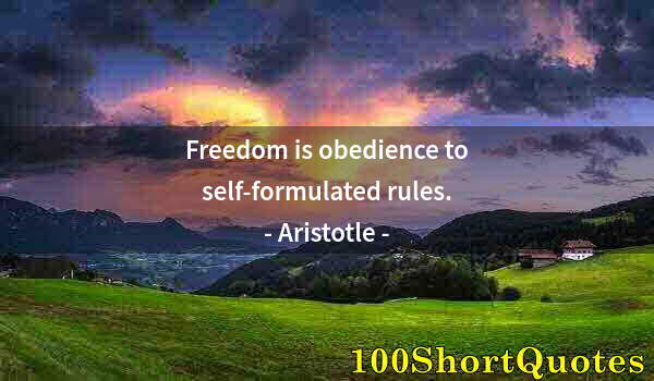 Quote by Albert Einstein: Freedom is obedience to self-formulated rules.