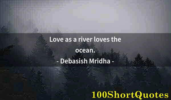 Quote by Albert Einstein: Love as a river loves the ocean.