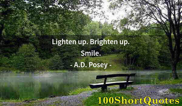 Quote by Albert Einstein: Lighten up. Brighten up. Smile.