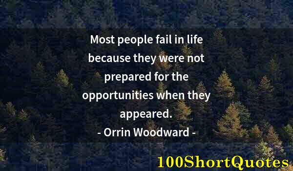 Quote by Albert Einstein: Most people fail in life because they were not prepared for the opportunities when they appeared.