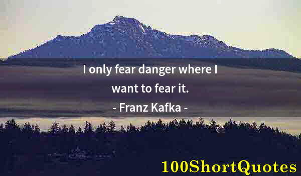 Quote by Albert Einstein: I only fear danger where I want to fear it.