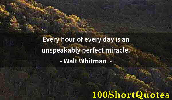 Quote by Albert Einstein: Every hour of every day is an unspeakably perfect miracle.