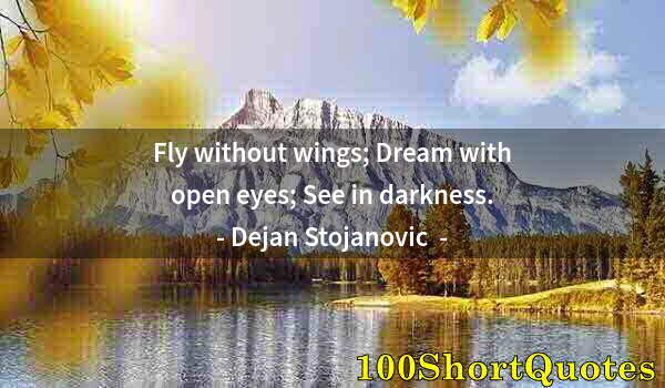 Quote by Albert Einstein: Fly without wings; Dream with open eyes; See in darkness.