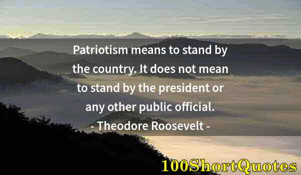 Quote by Albert Einstein: Patriotism means to stand by the country. It does not mean to stand by the president or any other pu...