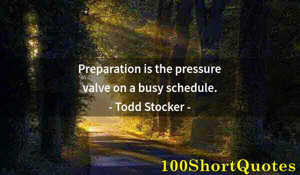 Quote by Albert Einstein: Preparation is the pressure valve on a busy schedule.