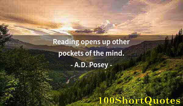 Quote by Albert Einstein: Reading opens up other pockets of the mind.