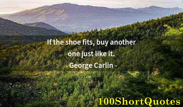 Quote by Albert Einstein: If the shoe fits, buy another one just like it.