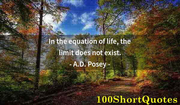 Quote by Albert Einstein: In the equation of life, the limit does not exist.