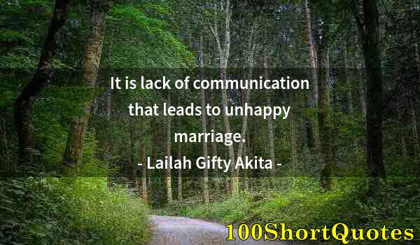 Quote by Albert Einstein: It is lack of communication that leads to unhappy marriage.