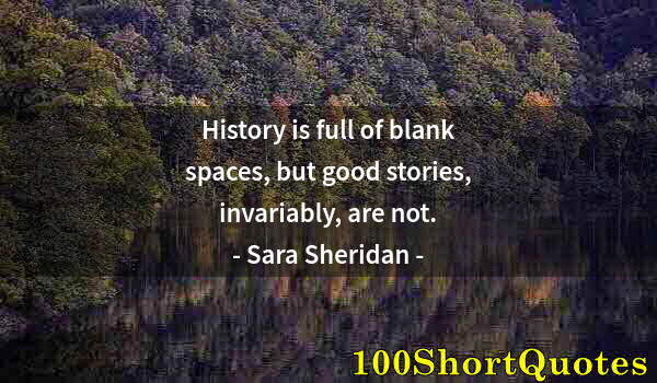 Quote by Albert Einstein: History is full of blank spaces, but good stories, invariably, are not.