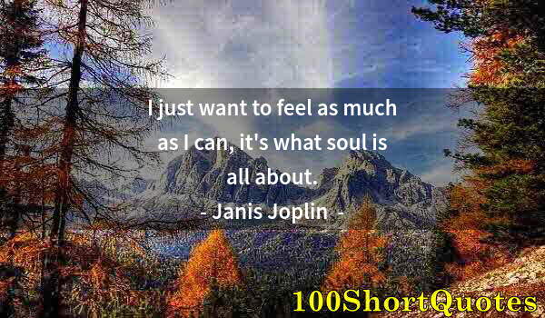 Quote by Albert Einstein: I just want to feel as much as I can, it's what soul is all about.