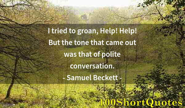 Quote by Albert Einstein: I tried to groan, Help! Help! But the tone that came out was that of polite conversation.