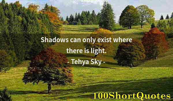 Quote by Albert Einstein: Shadows can only exist where there is light.