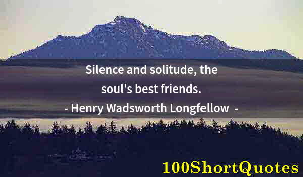 Quote by Albert Einstein: Silence and solitude, the soul's best friends.