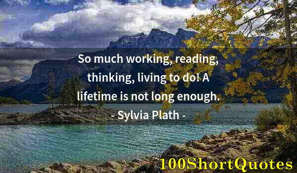 Quote by Albert Einstein: So much working, reading, thinking, living to do! A lifetime is not long enough.