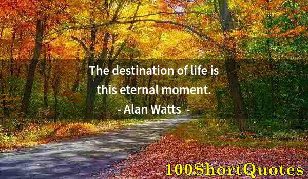 Quote by Albert Einstein: The destination of life is this eternal moment.