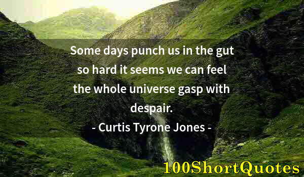 Quote by Albert Einstein: Some days punch us in the gut so hard it seems we can feel the whole universe gasp with despair.