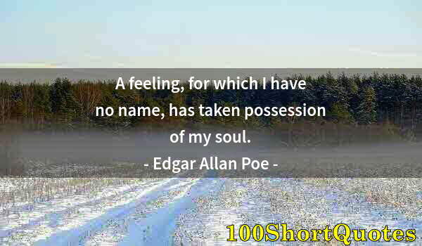 Quote by Albert Einstein: A feeling, for which I have no name, has taken possession of my soul.