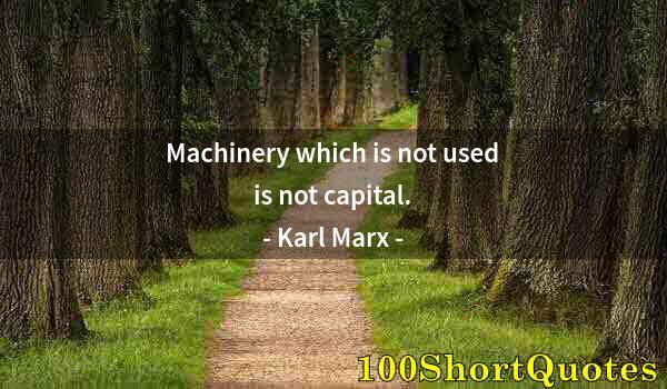 Quote by Albert Einstein: Machinery which is not used is not capital.