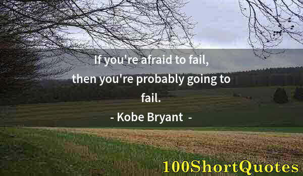 Quote by Albert Einstein: If you're afraid to fail, then you're probably going to fail.