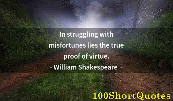 Quote by Albert Einstein: In struggling with misfortunes lies the true proof of virtue.