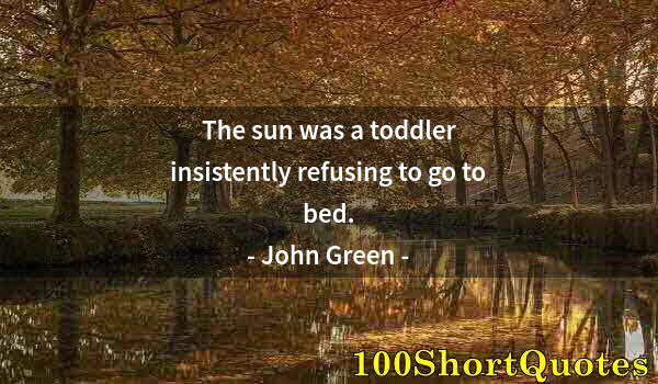 Quote by Albert Einstein: The sun was a toddler insistently refusing to go to bed.