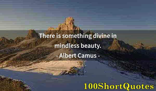 Quote by Albert Einstein: There is something divine in mindless beauty.