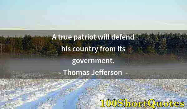 Quote by Albert Einstein: A true patriot will defend his country from its government.