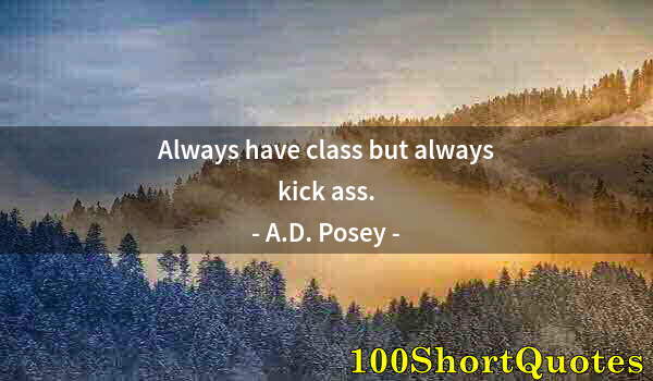 Quote by Albert Einstein: Always have class but always kick ass.