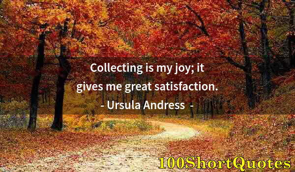 Quote by Albert Einstein: Collecting is my joy; it gives me great satisfaction.