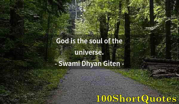 Quote by Albert Einstein: God is the soul of the universe.