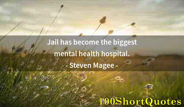 Quote by Albert Einstein: Jail has become the biggest mental health hospital.