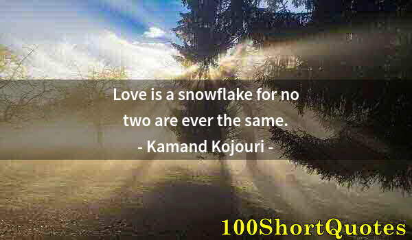 Quote by Albert Einstein: Love is a snowflake for no two are ever the same.